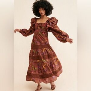 Farm Rio Dotted Horse Maxi Dress